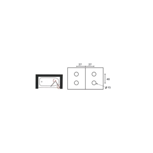 ⁦ציר זכוכית - זכ' מתקפל החוצה - פליז-BRASS  מתאים למקלחון הרמוניקה-אקורדיון-גרמושקה⁩ – תמונה ⁦2⁩